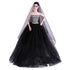 QUEBAN Bride Doll Wedding Dress with Veil Handmade Evening Party Fashion Clothes Wears Gown Exclusive Dress Outfit for 11.5 Inch Girl Dolls,Gift for Kids 3 to 8 Years Old - Black 1